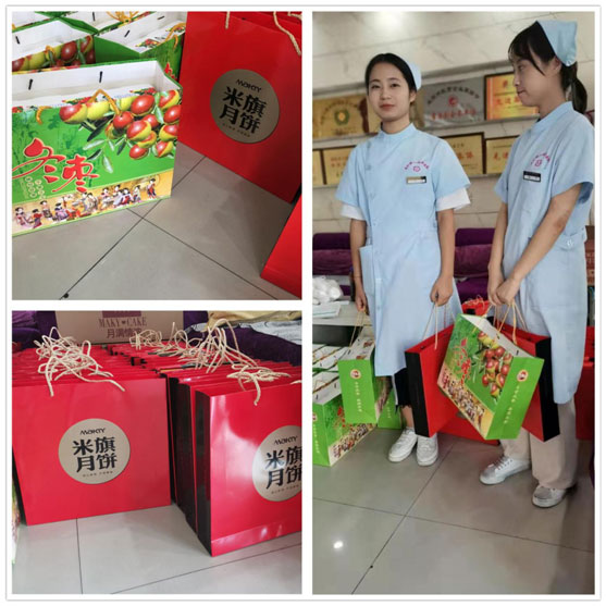 情暖中秋 与爱同行︱咸阳丽人妇科医院为员工发放中秋福利
